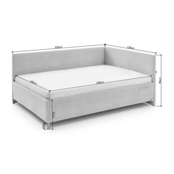 Ružová rohová detská posteľ s úložným priestorom 120x200 cm Cool – Meise Möbel – Obrázok 5