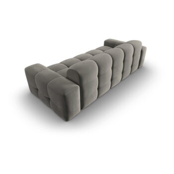 Sivá zamatová pohovka 222 cm Kendal - Micadoni Home - Image 3