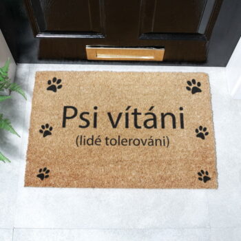 Rohožka z kokosového vlákna 40x60 cm Psi vítáni – Artsy Doormats – Obrázok 5