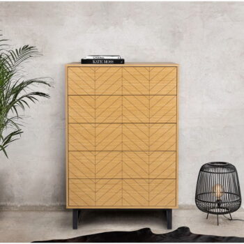 Komoda v dubovom dekore Woodman Camden Herringbone, 80 x 123 cm – Obrázok 7