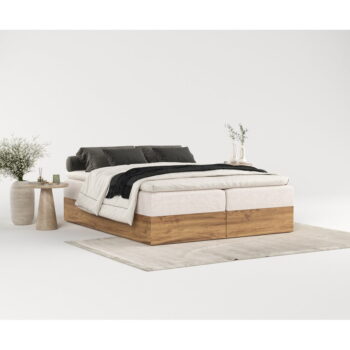 Boxspring posteľ s úložným priestorom v béžovo-prírodnej farbe 180x200 cm Faro – Maison de Rêve - Image 7