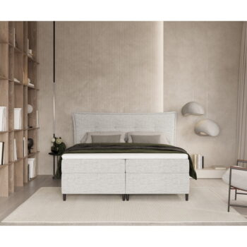 Svetlosivá boxspring posteľ s úložným priestorom 160x200 cm Sinai – Maison de Rêve - Image 8