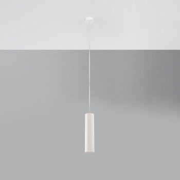Biele závesné svietidlo s keramickým tienidlom ø 8 cm Santana – Nice Lamps - Image 4