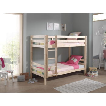 Poschodová detská posteľ 90x200 cm v prírodnej farbe Pino – Vipack - Image 2