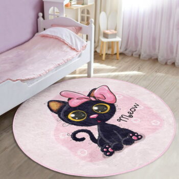 Ružový detský koberec ø 80 cm Comfort – Mila Home - Image 5
