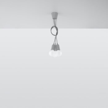 Sivé závesné svietidlo ø 15 cm Rene – Nice Lamps - Image 6
