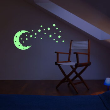 Sada nástenných svietiacich detských samolepiek Ambiance Moon and Stars – Obrázok 3