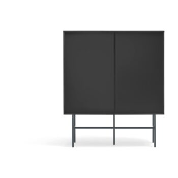 Čierno-antracitová vysoká komoda s posuvnými dverami 120x140 cm Nube – Teulat - Image 6