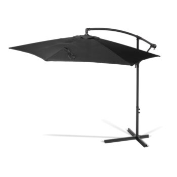 Čierny slnečník bez podstavca Bonami Essentials Happy Sun, ø 300 cm - Image 3