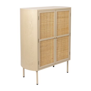 Krémová ratanová skrinka 80x100 cm Amaya – White Label - Image 6