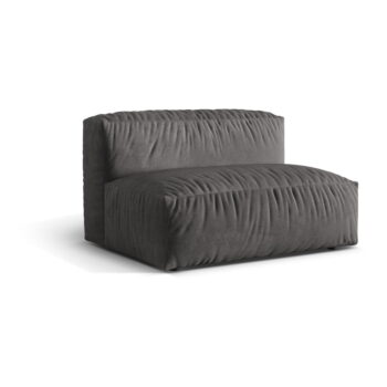 Sivý modul pohovky z textílie bouclé (stredový diel) Martina – Micadoni Home - Image 2