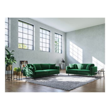 Zelená zamatová pohovka 207 cm Kobo – MESONICA – Obrázok 3