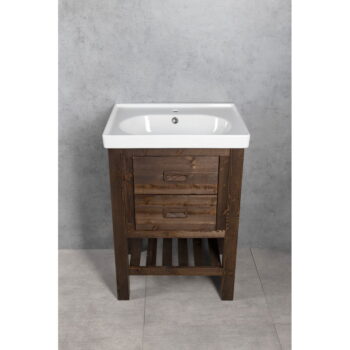 Hnedá skrinka bez umývadla zo smrekového dreva 56x83 cm Brand – Sapho - Image 6