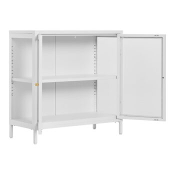 Biela kovová vitrína 80x80 cm Dalby – House Nordic - Image 3