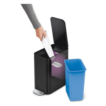 Pedálový oceľový odpadkový kôš 5 l – simplehuman - Image 9