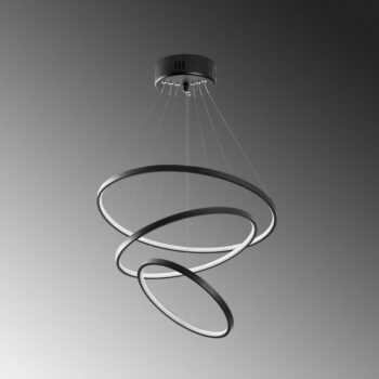 Čierne LED závesné svietidlo ø 50 cm Simit – Opviq lights – Obrázok 4