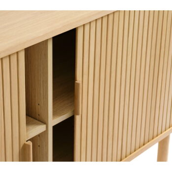 Nízka komoda v dekore duba s posuvnými dverami v prírodnej farbe 76x160 cm Cavo – Unique Furniture – Obrázok 6