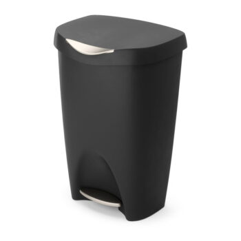 Čierny nášľapný plastový odpadkový kôš 50 l Brim – Umbra - Image 10