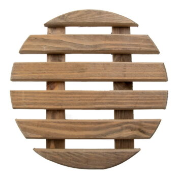 Hnedá drevená pojazdná podložka pod kvetináč Esschert Design, ø 28,7 cm - Image 3