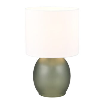 Bielo-zelená stolová lampa s textilným tienidlom (výška 29 cm) Vela – Trio - Image 3