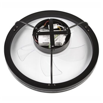 Čierne LED stropné svietidlo s ventilátorom Fargo – LAMKUR - Image 10