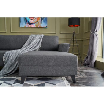 Antracitovosivá rohová pohovka (do tvaru "U") Eris – Balcab Home - Image 2