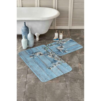 Modré kúpeľňové predložky v súprave 2 ks 60x100 cm – Mila Home - Image 3