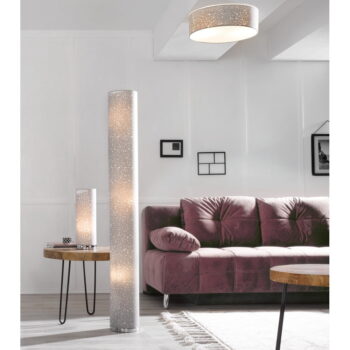 Sivá stolová lampa s textilným tienidlom (výška  35 cm) Thor – Fischer & Honsel - Image 4