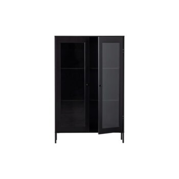 Čierna vitrína z borovicového dreva 100x155 cm Xam – WOOOD - Image 4