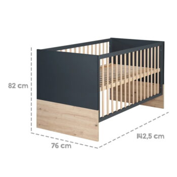Postieľka v tmavosivo–prírodnej farbe 70x140 cm Lenn – Roba - Image 2