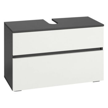 Bielo–antracitová skrinka pod umývadlo 80x55 cm Wisla – Støraa - Image 2