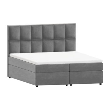 Sivá boxspring posteľ s úložným priestorom 140x200 cm Flip – Ropez