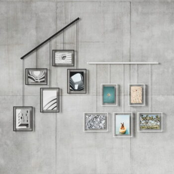 Biele kovové rámčeky na stenu v súprave 5 ks 79x43 cm Exhibit – Umbra - Image 4