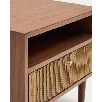 Hnedý nočný stolík v dekore orecha Elan – Kave Home - Image 7