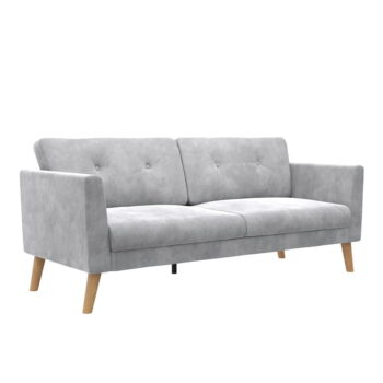 Svetlosivá zamatová pohovka 82 cm Gloria – CosmoLiving by Cosmopolitan - Image 3