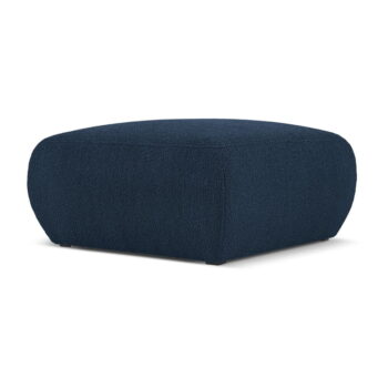 Tmavomodrý taburet z textílie bouclé Molino – Micadoni Home - Image 2