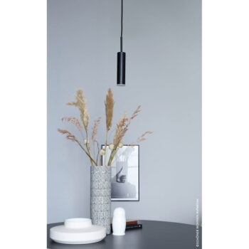 Čierne LED stmievateľné závesné svietidlo ø 10 cm Stina – Fischer & Honsel - Image 2