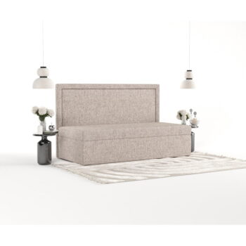Svetlohnedá čalúnená jednolôžková posteľ 90x200 cm Scala – Maison de Rêve – Obrázok 8