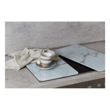 Súprava 2 sklenených krytov na sporák Wenko Marble, 52 × 30 cm - Image 4