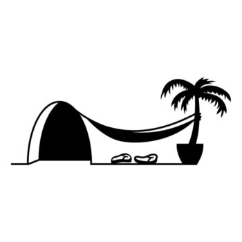 Samolepka Ambiance Mouse Hole Hamac and Palm - Image 2