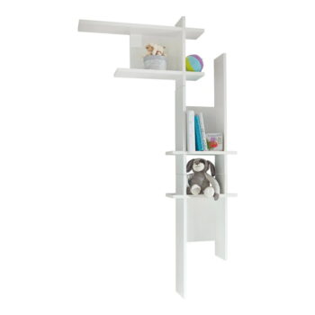 Biela detská nástenná knižnica 68x38 cm Nordic – Roba – Obrázok 3