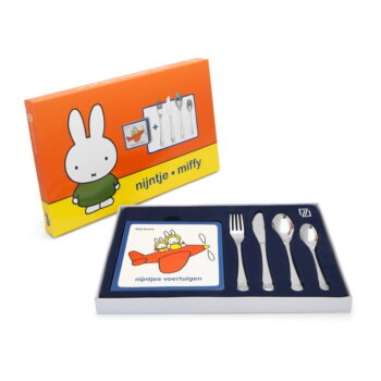 Antikoro detský príbor v striebornej farbe 4 ks Miffy – Zilverstad - Image 3