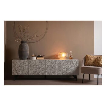 Svetlosivý TV stolík z mangového dreva 185x56 cm Carved – BePureHome - Image 5
