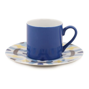 Súprava 4 šálok s tanierikmi Kütahya Porselen Geometric, 90 ml – Obrázok 4