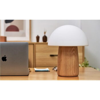 Stmievateľná stolová lampa v prírodnej farbe so skleneným tienidlom (výška 32 cm) Alice - Gingko – Obrázok 10