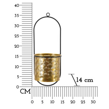 Kovová držiak na kvetináč ø 14 cm (výška  37 cm) Hong – Mauro Ferretti – Obrázok 6