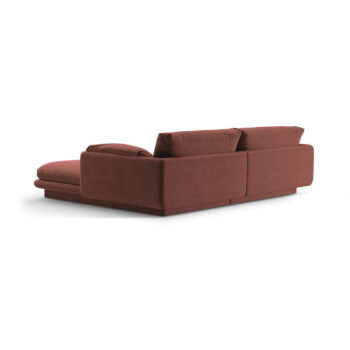 Ružová rohová pohovka z textílie bouclé (ľavý roh) Torino – Micadoni Home - Image 4