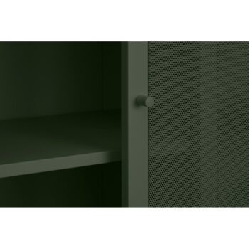 Tmavozelená kovová šatníková skriňa s posuvnými dverami 90x180 cm Veep – Unique Furniture - Image 6