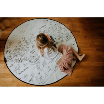 Vyfarbovací detský koberec Butter Kings Colouring World, ø 130 cm - Image 5
