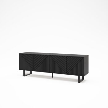 Čierny TV stolík 161x55x35 cm Peta – Marckeric – Obrázok 5